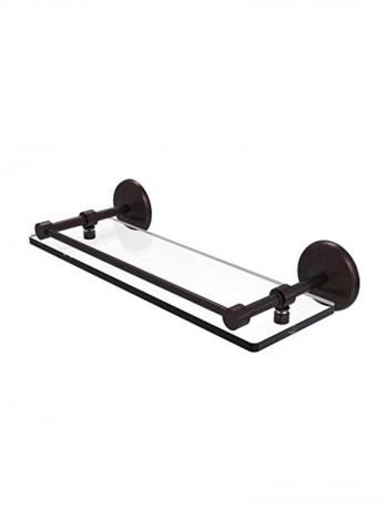Brass Glass Shelf Antique Bronze/Clear 16x5inch