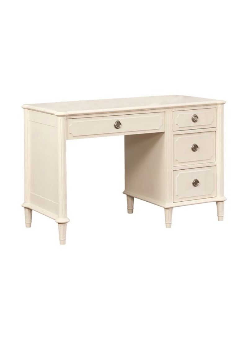 Wooden Desk With Drawer White