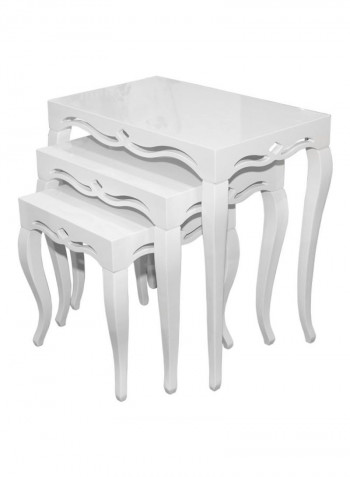 Lale Nest of Table White 66 x 40 x 65cm