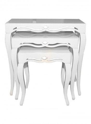 Lale Nest of Table White 66 x 40 x 65cm