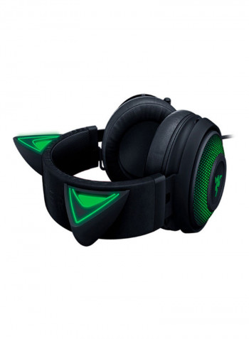 Kitty On-Ear Gaming Headphone With Microphone Black/Green