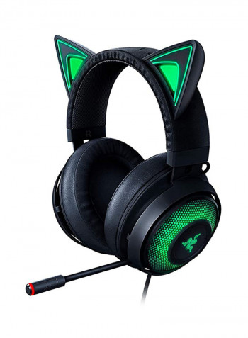 Kitty On-Ear Gaming Headphone With Microphone Black/Green
