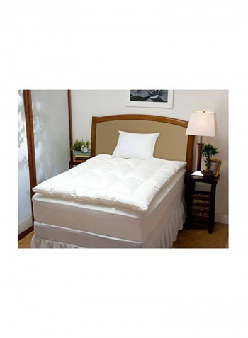 Polyester Mattress Topper White 60x80x2.5inch