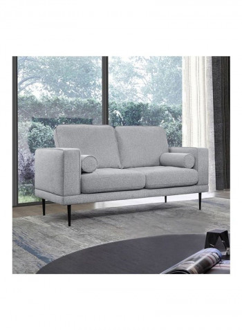 Micasa 2-Seater Sofa With Two Bolster Cushions Grey