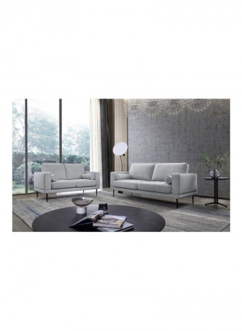 Micasa 2-Seater Sofa With Two Bolster Cushions Grey