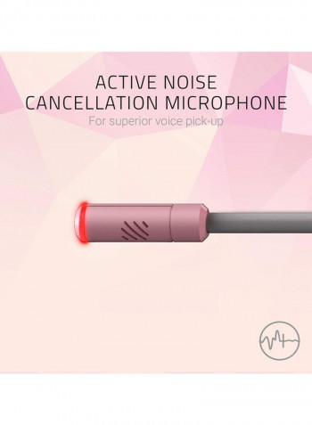 Kitty On-Ear Gaming Headphone With Microphone Pink/Grey