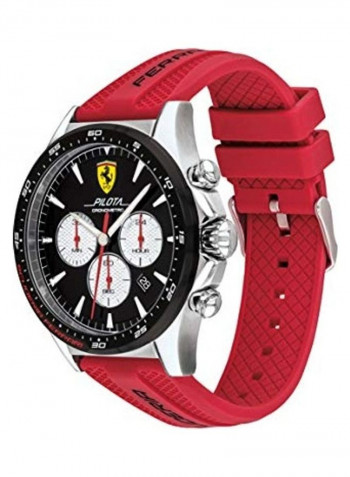 Men's Analog Wrist Watch with Silicone Strap