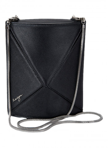 Cosset Leather Crossbody Bag Charcoal