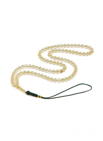 Light Yellow Natural Transparent Amber Prayer Beads Sebha