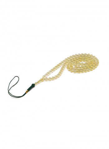 Light Yellow Natural Transparent Amber Prayer Beads Sebha