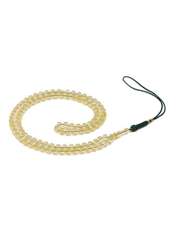 Light Yellow Natural Transparent Amber Prayer Beads Sebha