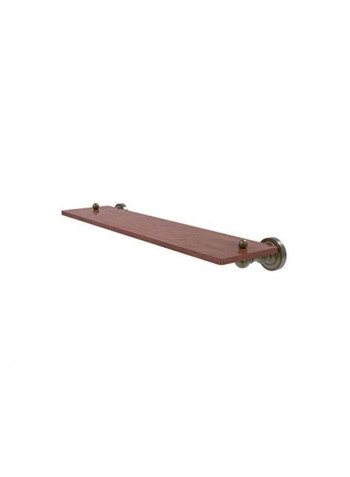 Dottingham Collection Wood Shelf Brown/Gold 22.5inch