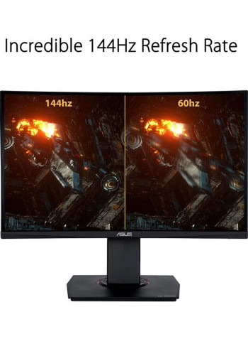 23.6-Inch TUF  VG24VQ Curved Gaming Monitor with 144Hz, Extreme Low Motion Blur, AMD FreeSync, 1ms Black