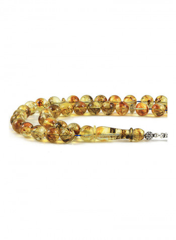 Baltic Amber Prayer Beads with Sterling Silver Components
