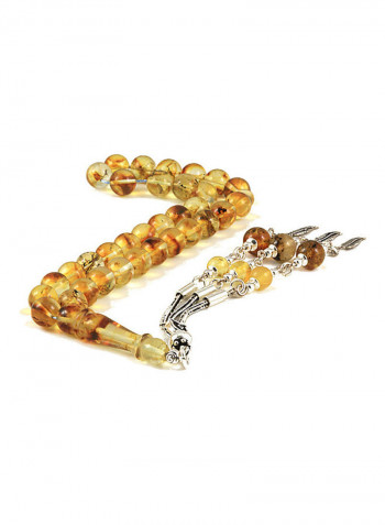 Baltic Amber Prayer Beads  with Sterling Silver components