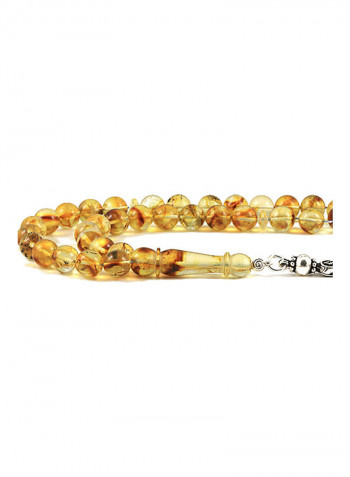 Baltic Amber Prayer Beads  with Sterling Silver components