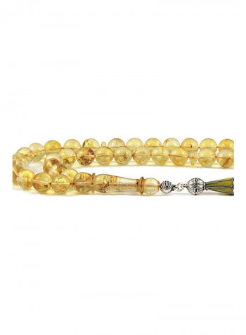 Baltic Amber Prayer Beads With Sterling Silver Components