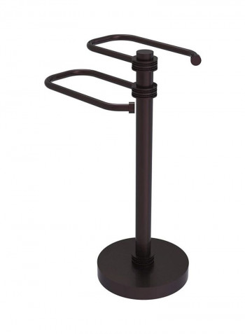 Free Standing Two Arm Guest Towel Holder Black 8.5x15x8inch