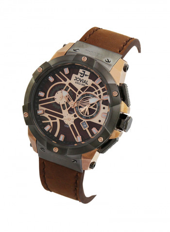 Men's Casual Leather Chronograph Wrist Watch 16075 GALC 40-E