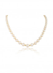 18 Karat Gold Kimono Pearl strands with Golden Beads - Single Line Pearl
