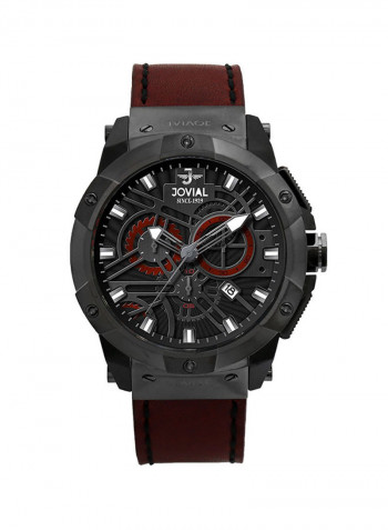 Men's Casual Leather Chronograph Wrist Watch 16075 GBLC 13 E