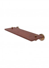 Waverly Place Collection Wall Mounted Wood Shelf Brown/Gold 16inch