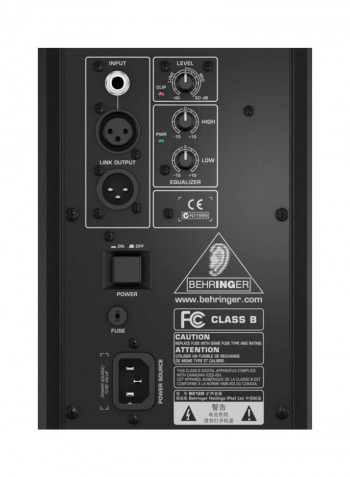 2-Way PA Speaker System With Woofer B212D Black