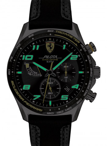 Men's Leather Chronograph Wrist Watch 830718