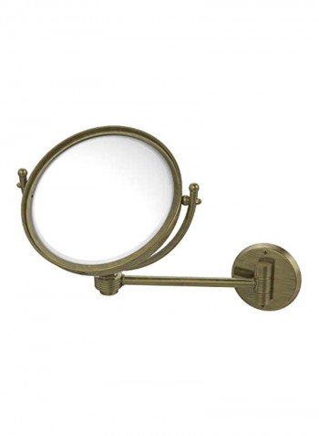 Wall Mounted 3X Magnification Makeup Mirror Gold 8inch