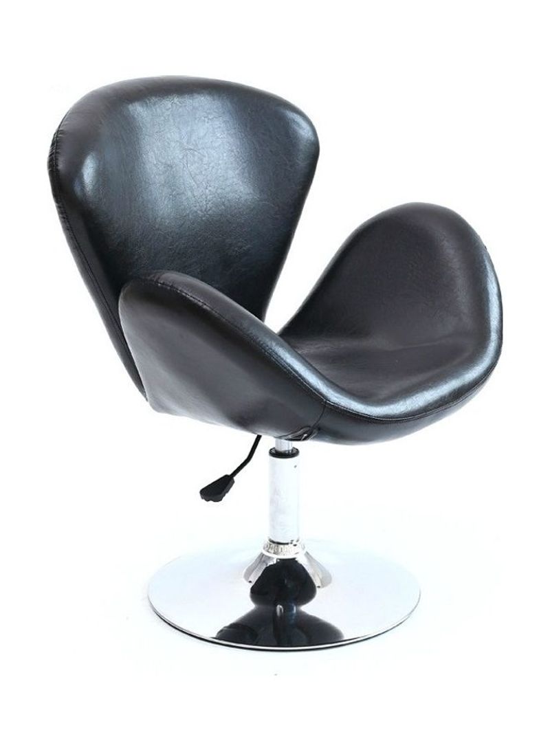 Modern Minimalist Fashion Short Rotary Chair Black/Silver 79 x 55 x 75cm