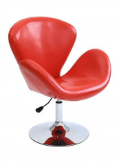 Modern Minimalist Fashion Short Rotary Chair Orange/Silver 79 x 55 x 75cm