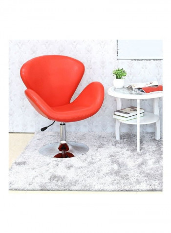 Modern Minimalist Fashion Short Rotary Chair Orange/Silver 79 x 55 x 75cm