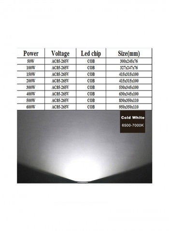 Super Bright Flood Spotlight With Isolated Driver Black/Yellow 98*38*12centimeter
