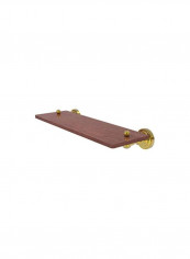 Dottingham Collection Wooden Bathroom Shelf Brown/Gold 16inch