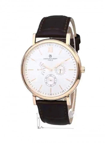 Men's Leather Chronograph Quartz Watch 3969-W