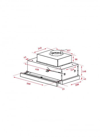 Cnl 6610 60Cm Pull-Out Hood With Finger Print Proof Front Panel And 2+1 Speeds 40436830 Silver