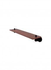 Astor Place Collection Wooden Shelf Brown/Matte Black 22inch