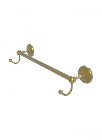 Prestige Carlo Collection Towel Bar With Integrated Hooks Gold 30inch
