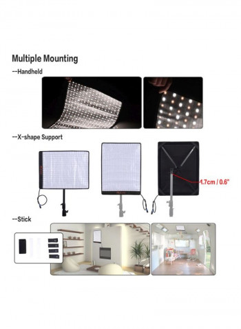 RX-18TD LED Light With Protective Cover 61x0.3x46centimeter White/Black