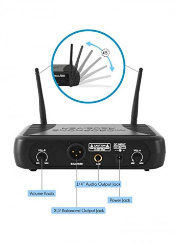 Wireless Microphone Receiver PDWM3378 Black/Silver