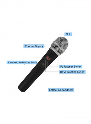 Wireless Microphone Receiver PDWM3378 Black/Silver