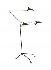 Three Arm Floor Lamp Matte Black 2100x145millimeter