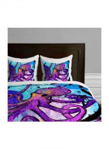 Sophia Buddenhagen Octopus Printed Duvet Cover Polyester Purple/Blue/Black Queen