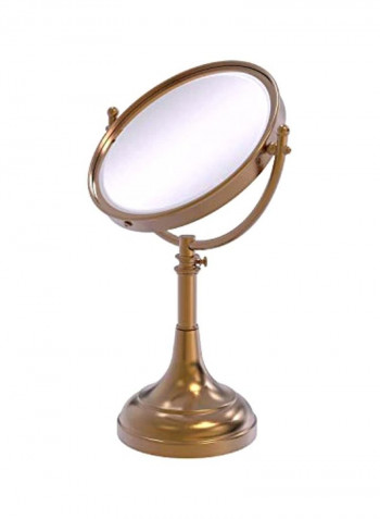 Double Faced Table Mirror Gold/Clear 8x8x23inch