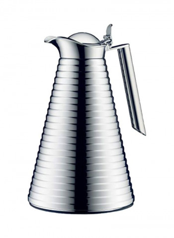 Vacuum Chrome Plated Copper Thermal Jug Silver 1L