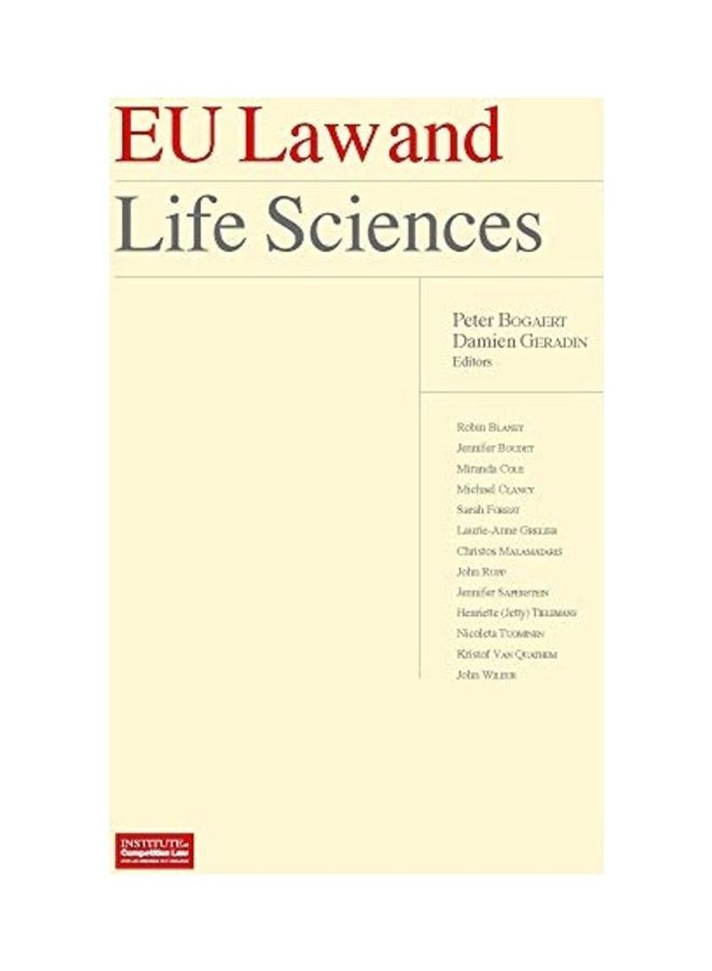Eu Law and Life Sciences Hardcover English by Bogaert Peter