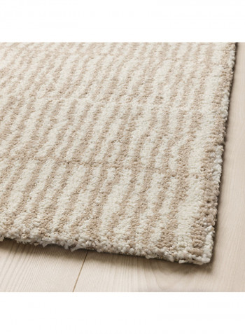 High Pile Area Rug Beige 240 x 170centimeter