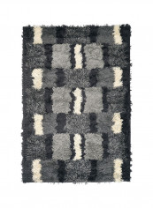 High Pile Area Rug Grey 195 x 133centimeter