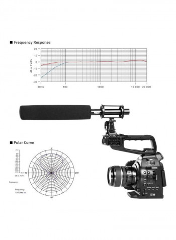 Professional Condenser Microphone Kit 38centimeter Black