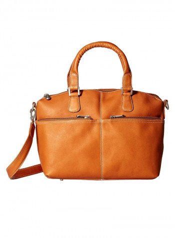 Travel Weekender Handcrafted Shoulder Bag Tan